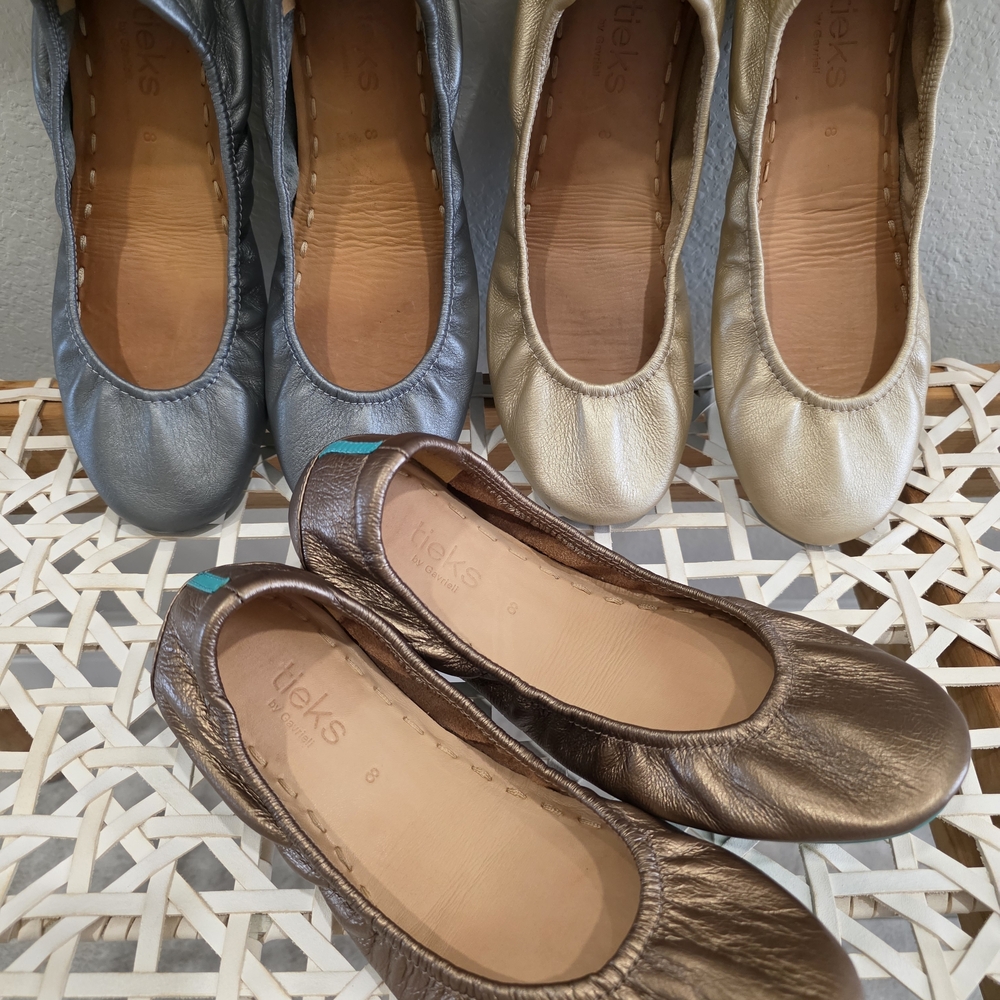 Tieks Women's Ballet Flats - Silver, Gold, and Bronze